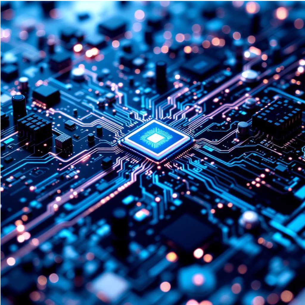 Computer processor chip operating with advanced computing technology